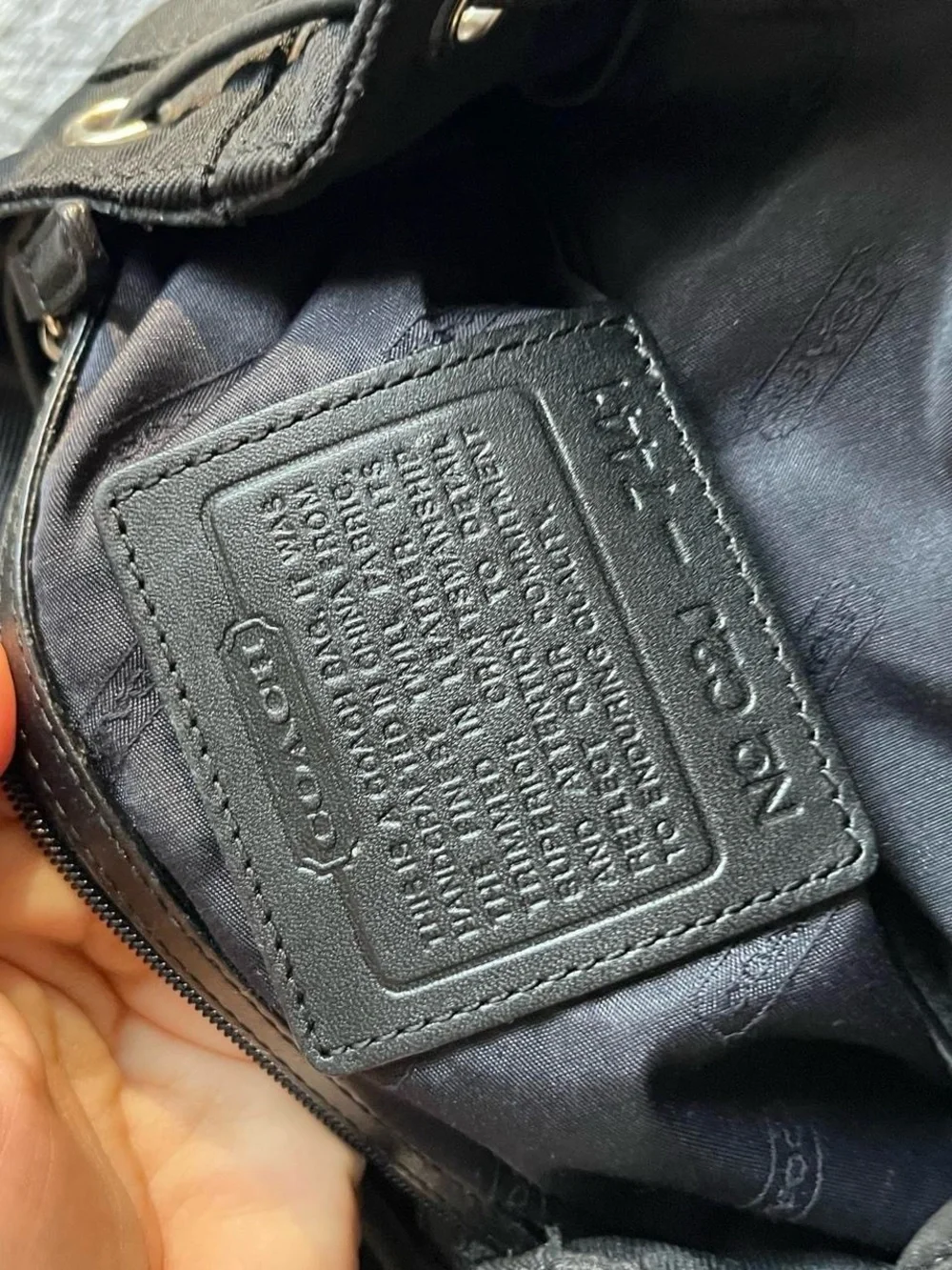 Vintage Y2K Black Coach Nylon & Leather Trim backpack